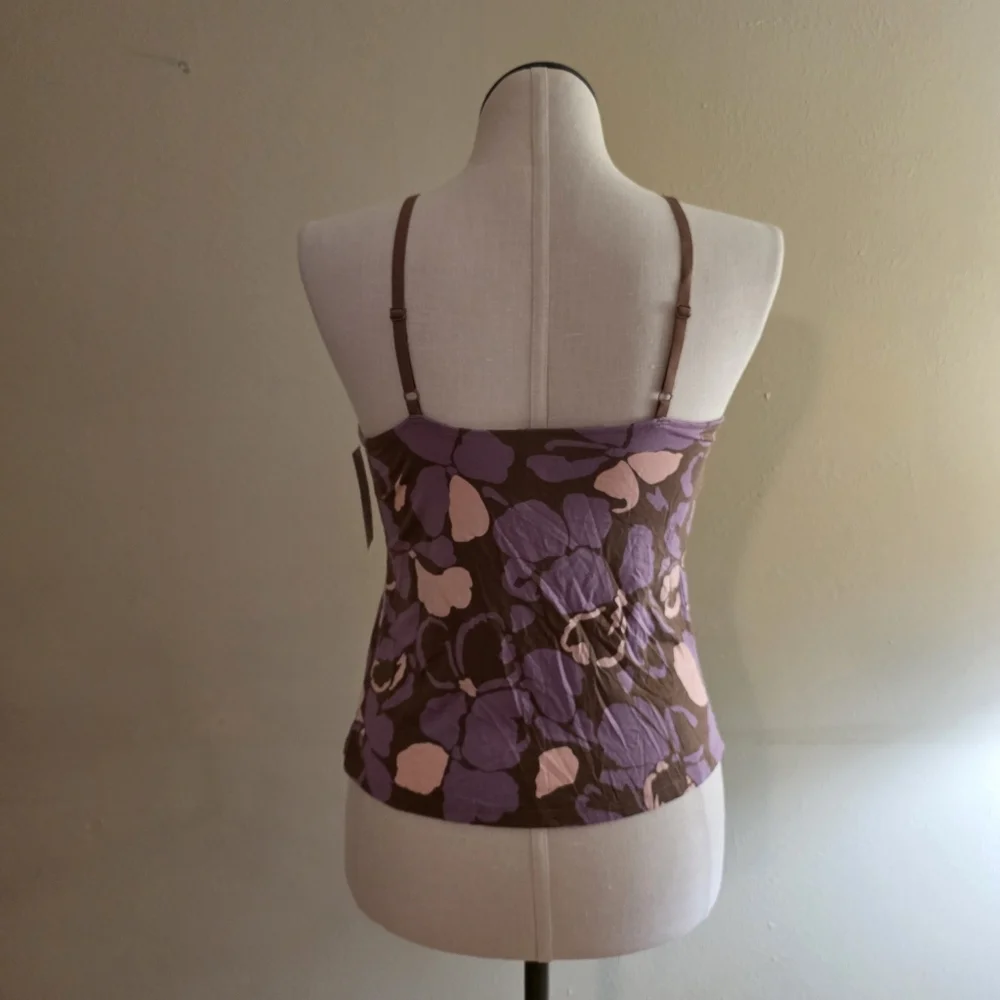 Stars Above Ultra Soft Spaghetti Strap Abstract Floral Sleep Tank Top Pajama